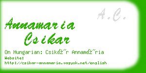 annamaria csikar business card